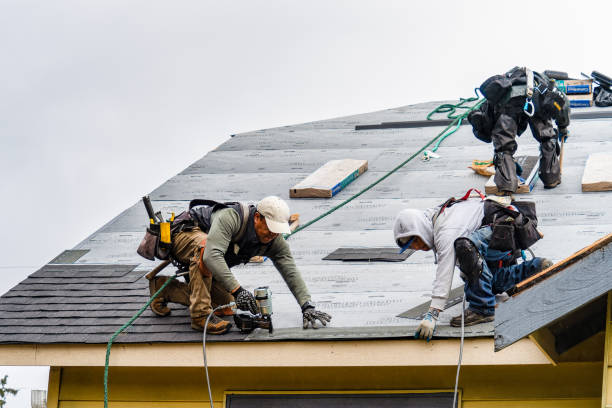 Professional Gutter Installation technician working in Enigma, GA
